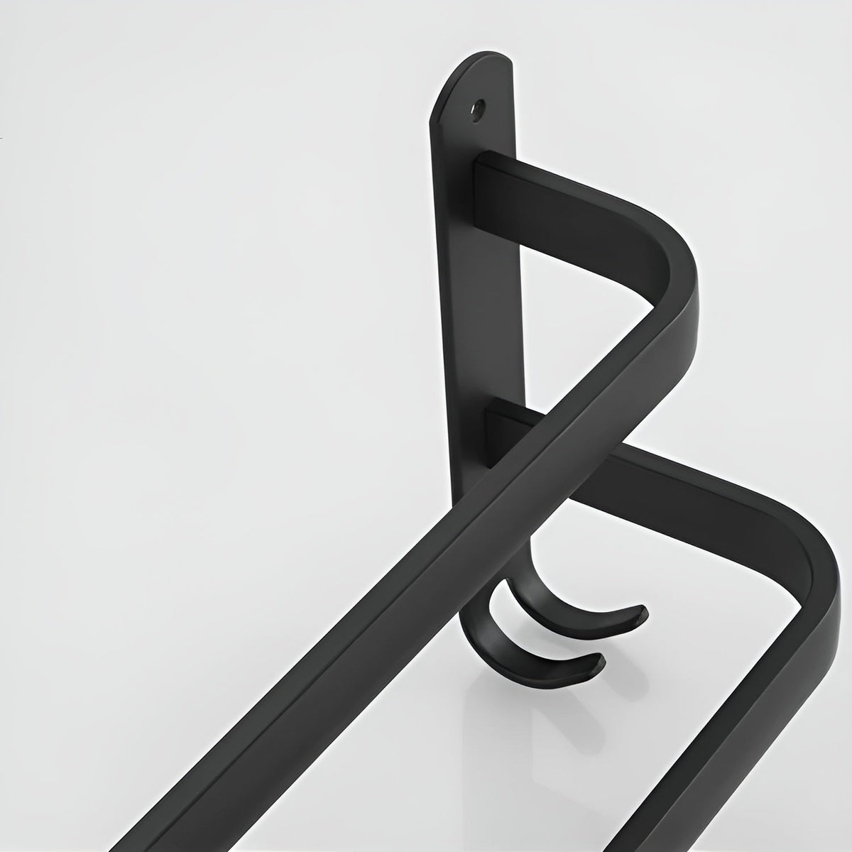 3-Tier Wall-Mounted Towel Rack | Black Aluminum Bathroom Bar-Vibee Living