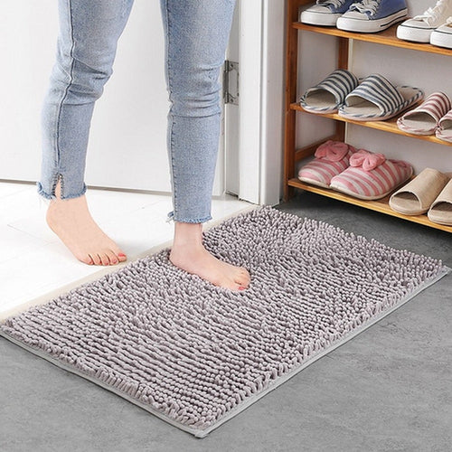 Chenille Bath Mat | Ultra-Absorbent Non-Slip Plush Rug-Vibee Living