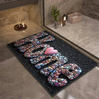 Diatomaceous Earth Bath Mat | Non-Slip Quick-Drying Stone-Print Mat-Vibee Living