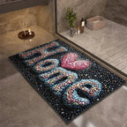 Diatomaceous Earth Bath Mat | Non-Slip Quick-Drying Stone-Print Mat-Vibee Living