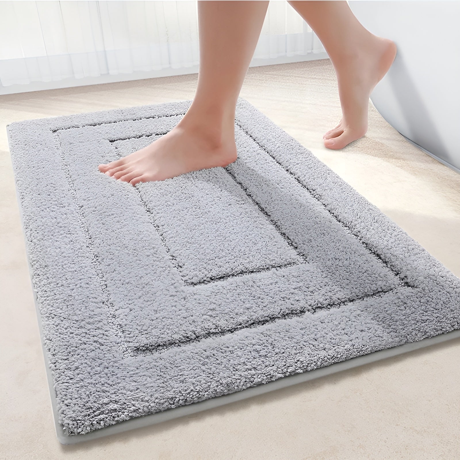 Microfiber Bath Mat | Soft Plush Non-Slip Bathroom Rug-Vibee Living