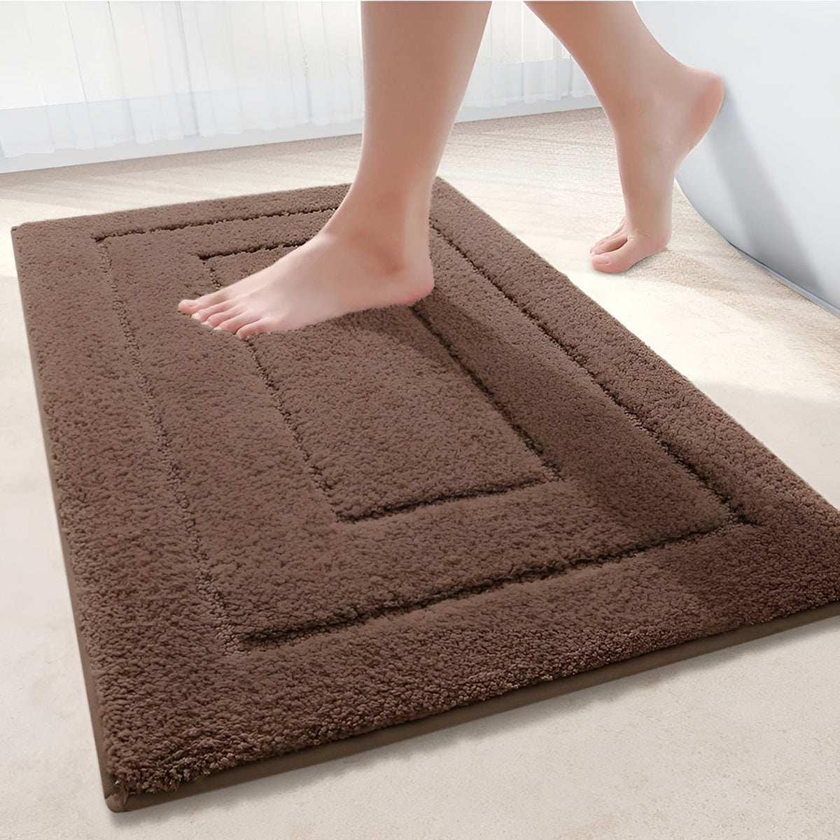 Microfiber Bath Mat | Soft Plush Non-Slip Bathroom Rug-Vibee Living