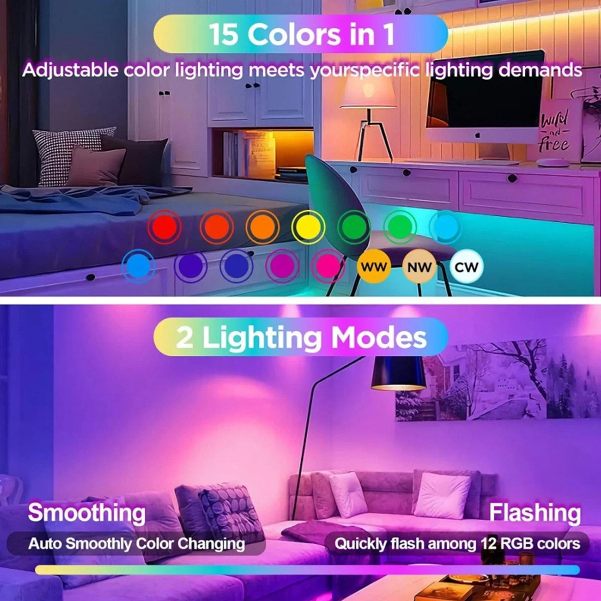 Rechargeable RGB LED Lamp | E27 Colour-Changing Bulb with Remote-Vibee Living