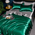 Satin Silk-Feel Duvet Cover Set | Cooling Bedding with Matching Pillowcases-Vibee Living