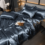 Satin Silk-Feel Duvet Cover Set | Cooling Bedding with Matching Pillowcases-Vibee Living