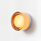 Scandinavian Wall Sconce | Circular Glass & Iron Ambient Light-Vibee Living