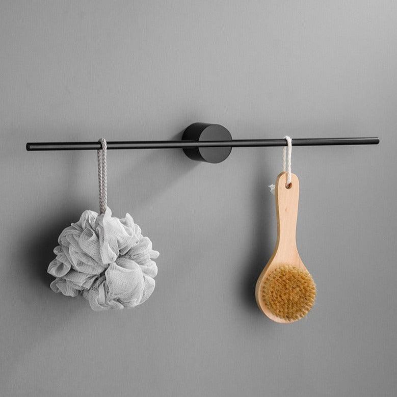 Single Bar Towel Rack | Wall-Mounted Rail with Central Mount-Vibee Living