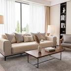 Textured Sofa Cover with Braided Trim | Non-Slip Lay-Over Slipcover-Vibee Living