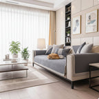 Textured Sofa Cover with Braided Trim | Non-Slip Lay-Over Slipcover-Vibee Living