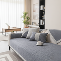 Textured Sofa Cover with Braided Trim | Non-Slip Lay-Over Slipcover-Vibee Living
